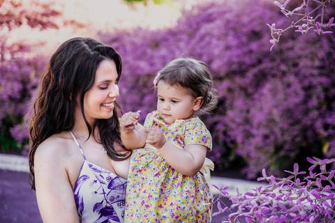 mãe em ensaio família'