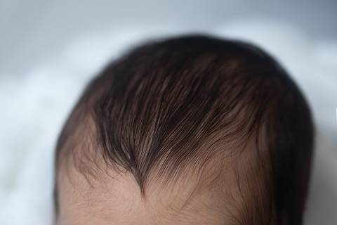 detalhe do cabelinho no ensaio newborn Brasilia '