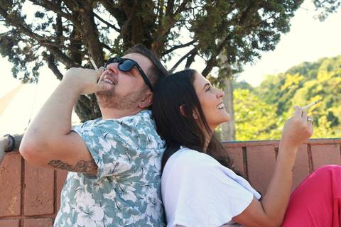 Foto PreWedding ensaio Fotos Casal No Parque Chico Mendes São Caetano do Sul'