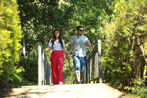 Foto PreWedding ensaio Fotos Casal No Parque Chico Mendes São Caetano do Sul'