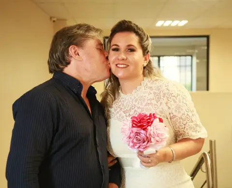 Foto Noiva e Pais Casamento Civil Jabaquara São Paulo'