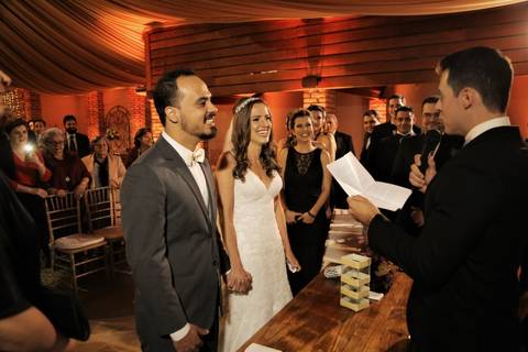 Fotografia da Cerimônia de Casamento no Buffet Grande Ville em Santo André-São Paulo-CelsoVick'