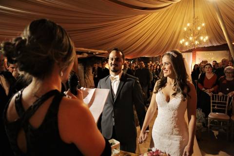 Fotografia da Cerimônia de Casamento no Buffet Grande Ville em Santo André-São Paulo-CelsoVick'