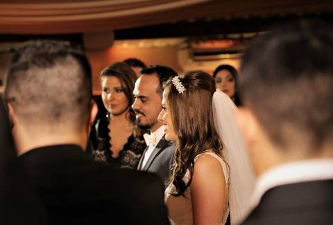 Fotografia da Cerimônia de Casamento no Buffet Grande Ville em Santo André-São Paulo-CelsoVick'