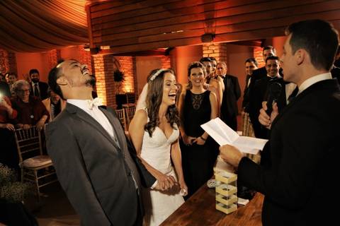 Fotografia da Cerimônia de Casamento no Buffet Grande Ville em Santo André-São Paulo-CelsoVick'