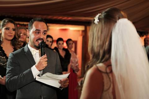 Fotografia da Cerimônia de Casamento no Buffet Grande Ville em Santo André-São Paulo-CelsoVick'