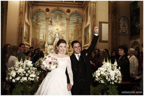 Saida do casal Fotografia da Igreja Matriz de São Bernardo do Campo_Nossa Senhora da Boa Viagem'