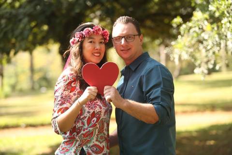 muito bom Fotografia pre-casamento no parque central em Santo André'
