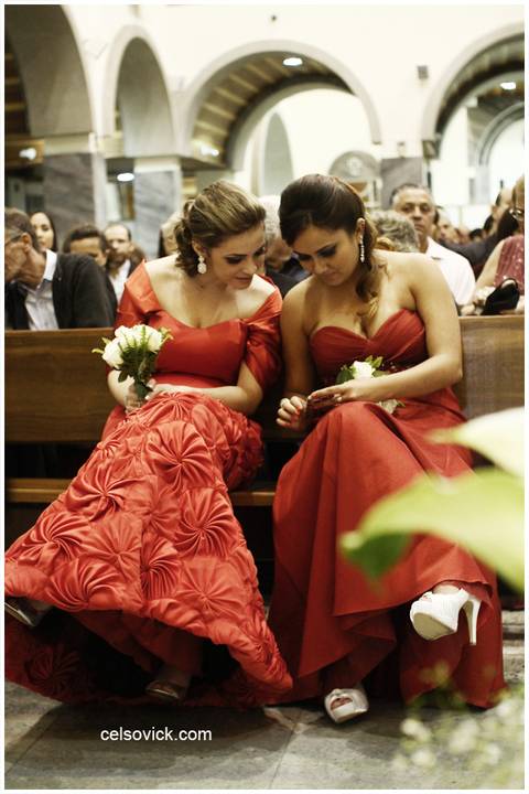madrinhas na Igreja Nossa Senhora da Candelária em São Caetano do Sul'