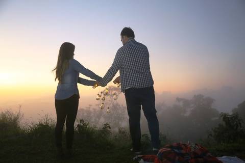 Foto Pre-Wedding, fotos antes do casamento no Pico do Olho Dagua em Mairiporã, São Paulo'