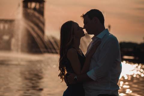 Foto de capa do ensaio Pré Wedding da Luiza e Denis realizado no Jardim Botânico de Curitiba - Paraná'