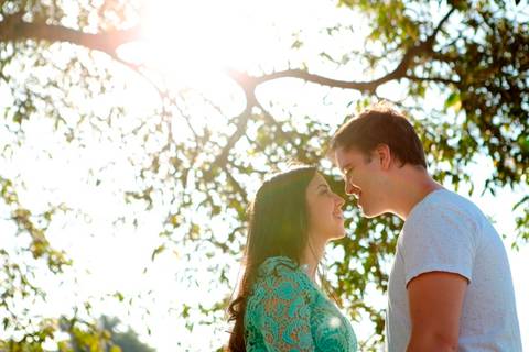Celso Vick fez fotos de casal antes do casamento realizado na cidade de Holambra, São Paulo.'