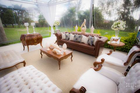 decoração da recepção'