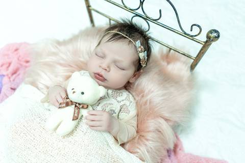 ensaio fotografico de bebe com cenário'