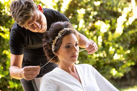 Preparativos de novia en boda de Rosario. Erika fayolle fotografía'