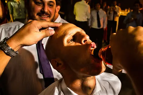 Whisky con el amigo del novio en Rosario.'