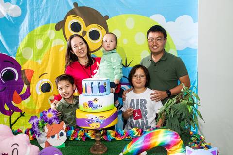 Aniversariante e sua família'