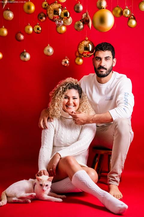 Natal com fundo vermelho'