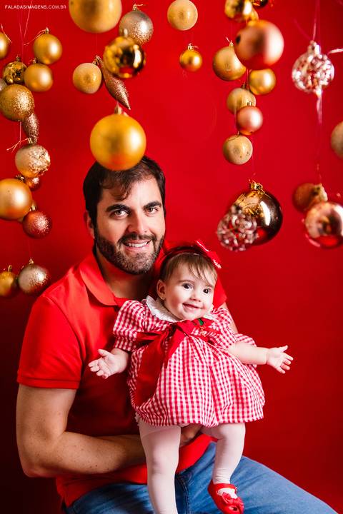pai e filha no natal'