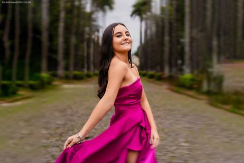 ensaio feminino vestido rosa'