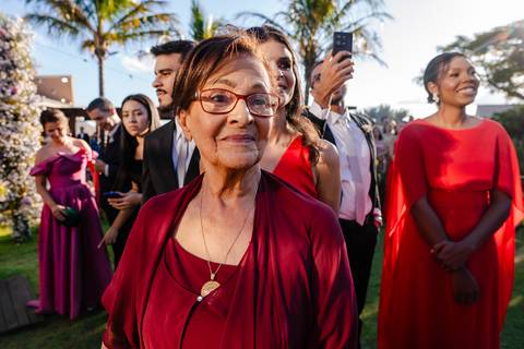 Avó do noivo no casamento'