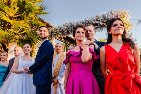 Reação convidados casamento'