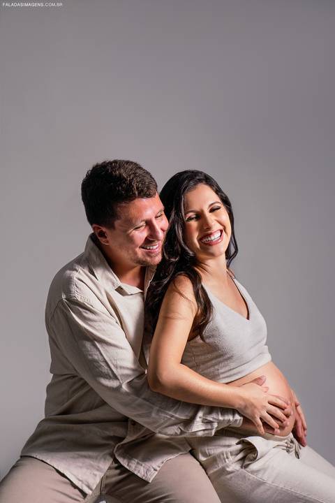 fotografia de gestante casal'