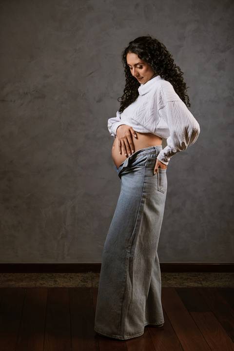 mãe gestante estudio'