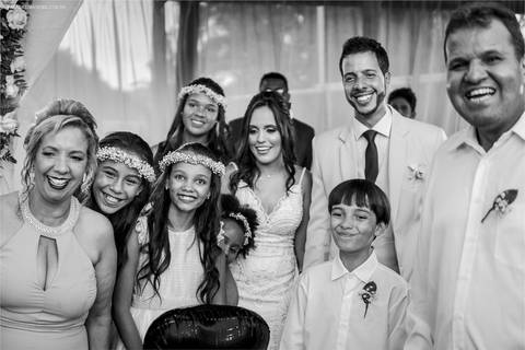 família fez com a entrada das crianças'