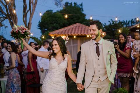 casamento no sitio, felicidade dos noivos'