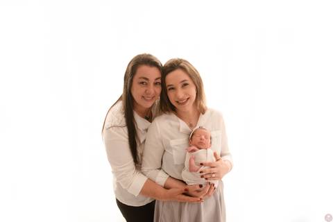 fotos newborn com avó'