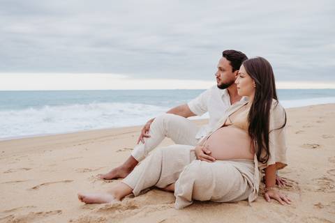 Ensaio Foto Gestante Macae na praia'