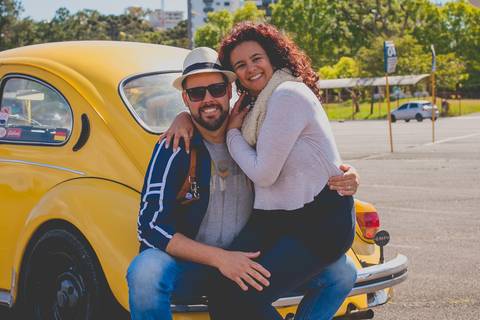 Foto feita pela Madu, do papai Gabriel e da mamãe Carina.'