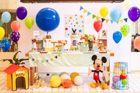 decoração de festa infantil tema Mickey - Turma do Mickey'