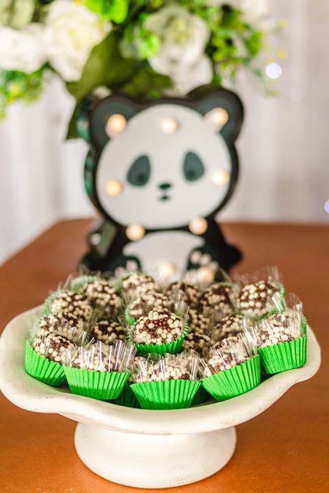 Decoração de Festa infantil de um ano tema Panda'