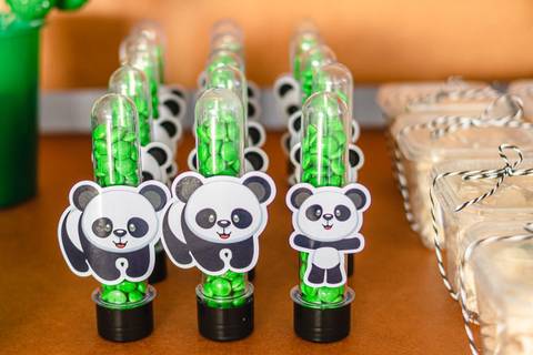 Decoração de Festa infantil de um ano tema Panda'