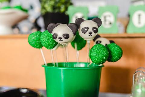Decoração de Festa infantil de um ano tema Panda'
