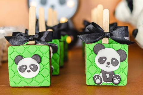 Decoração de Festa infantil de um ano tema Panda'