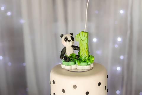 Decoração de Festa infantil de um ano tema Panda'