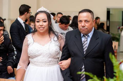 Casamento de Marciele e André realizado na Igreja Universal em Charqueadas/RS'