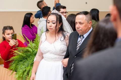 Casamento de Marciele e André realizado na Igreja Universal em Charqueadas/RS'