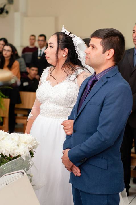 Casamento de Marciele e André realizado na Igreja Universal em Charqueadas/RS'