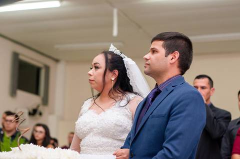 Casamento de Marciele e André realizado na Igreja Universal em Charqueadas/RS'