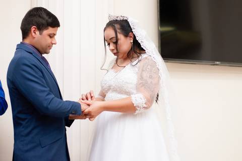 Casamento de Marciele e André realizado na Igreja Universal em Charqueadas/RS'