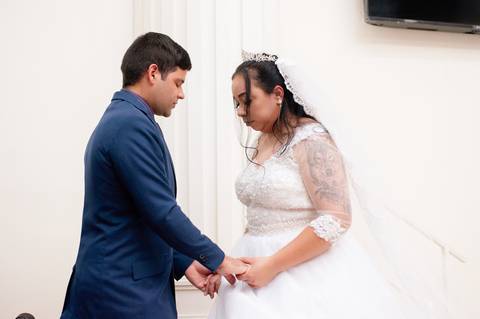 Casamento de Marciele e André realizado na Igreja Universal em Charqueadas/RS'