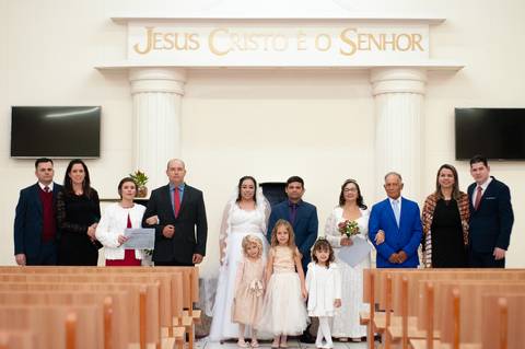 Casamento de Marciele e André realizado na Igreja Universal em Charqueadas/RS'
