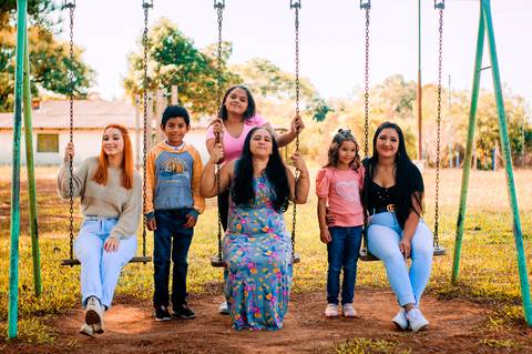 Ensaio Fotográfico de Dia das Mães no Lago Municipal de Arroio dos Ratos/RS - Vitória Santos e Família'