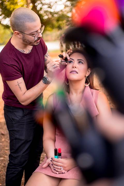 making of da noiva em ensaio pre wedding pelo fotografo marco aurelio em sao paulo'