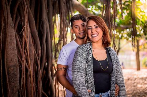 Romantico ensaio pre wedding pelo fotografo Marco Aurélio em São Paulo no parque do ibirapuera'