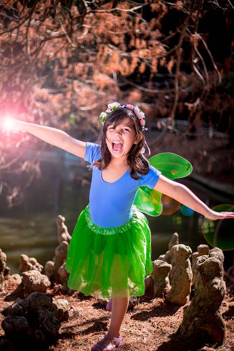 ensaio infantil no horto florestal em sao paulo fada fantasia tematico familia'